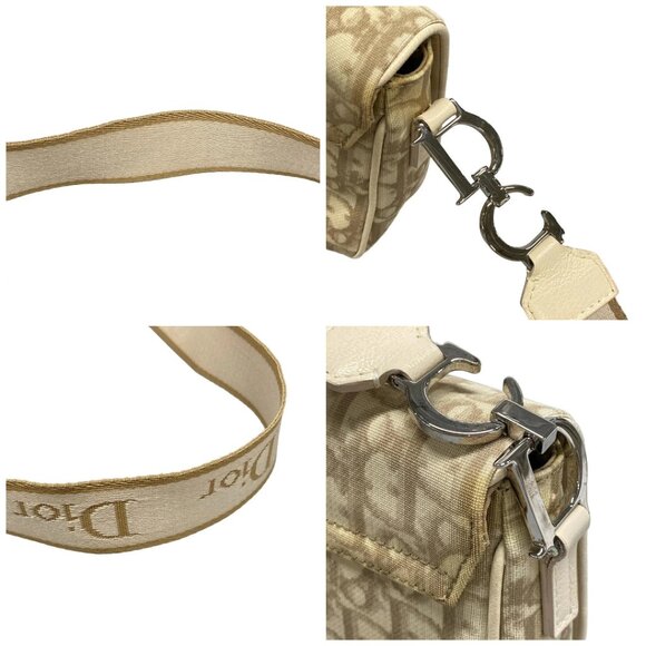 Auth DIOR/ChristianDior Flower Beige Cream Multi PVC Leather Shoulder Bag - Picture 16 of 16